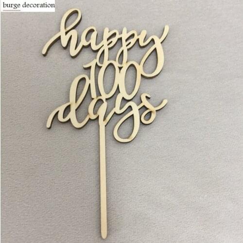 5pcs happy 100 days baby birthday decoration table topper ceramic cake topper