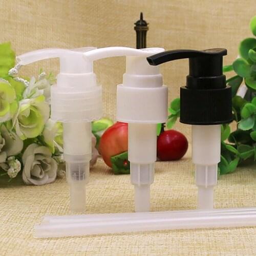 24 Black/White/Transparent Screw Pressure Pump Head DIY Plastic Cosmetic Emulsion Lotion Press Nozzle for PET Bottle 10/20/50pcs