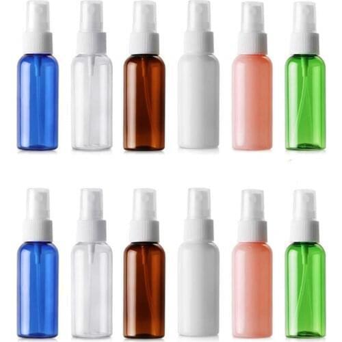 25pcs/lot Refillable Fine Mist Spray Bottle 1.7 oz/ 50ml Plastic Spray Clear Slender Bottles with Atomizer Pump