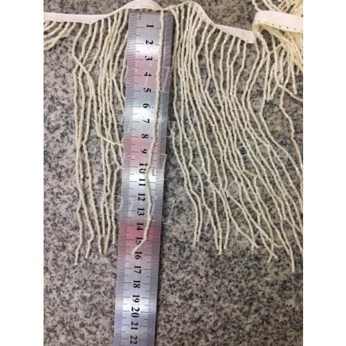 5yards cc012# 15 cm width beige color beads fringe satin ribbon tassel for garment/decorative/home /wedding bridal gown dress