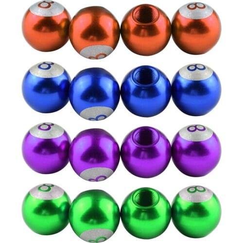 50% HOT SALES！！！4Pcs Number 8 Round Ball Bike Motorcycle Wheel Tire Tyre Air Valve Stem Caps