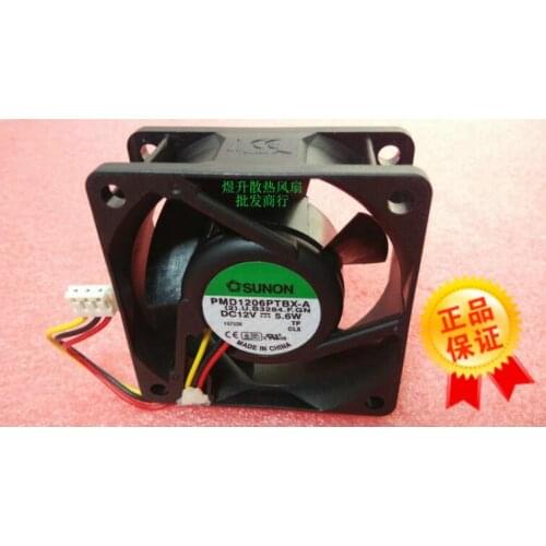 6025 PMD1206PTBX-A DC12V 5.6W 3-wire chassis power supply 6CM cooling fan