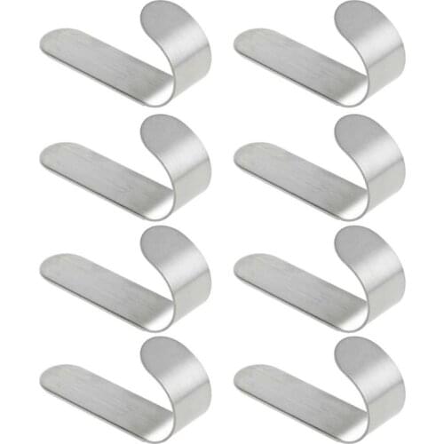8pcs Self Adhesive Kitchen Bathroom Wall Door Stainless Steel Holder Hanger Hooks