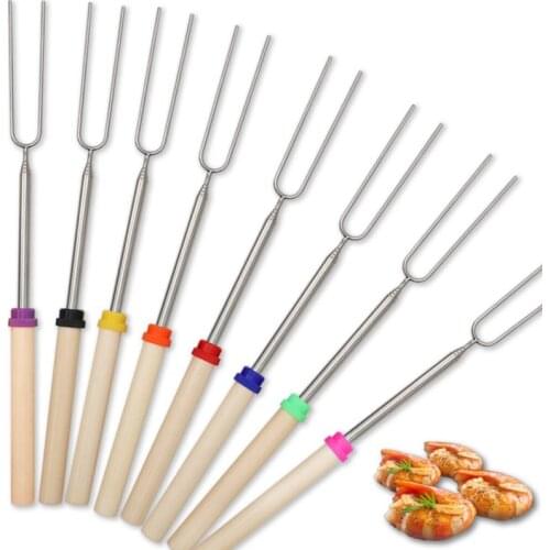 Telescoping BBQ Branding Iron DIY Barbecue Printed BBQ Steak Tool Meat Grill Forks Barbecue Tool Campfire Fire Pit Accessories