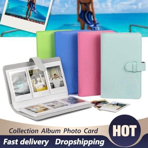 96 Pockets PU Leather Instant Photo Card Collection Album Picture Case for FujiFilm Polaroid Mini8/9/7s/25/70/90 Gilding Album