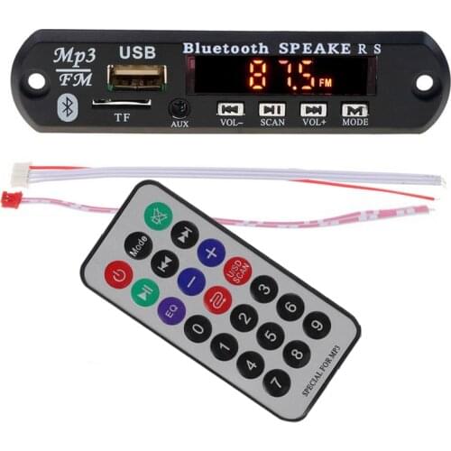 DIY Audio Receiver TF 5V FM Radio 3.5mm AUX for Speaker Car Kit Accessories Bluetooth MP3 Player Decoder Board USB WMA