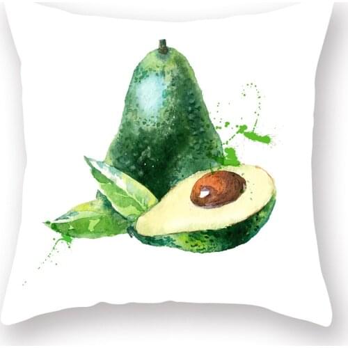 Avocado Tropical Fruit Decorative Cushions Pillowcase Polyester Cushion Cover Throw Pillow Sofa Decoration Pillowcover