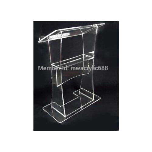 Free Shipping Stable Beautiful Firm Modern Design Cheap Clear Acrylic Lectern decoration plexiglass