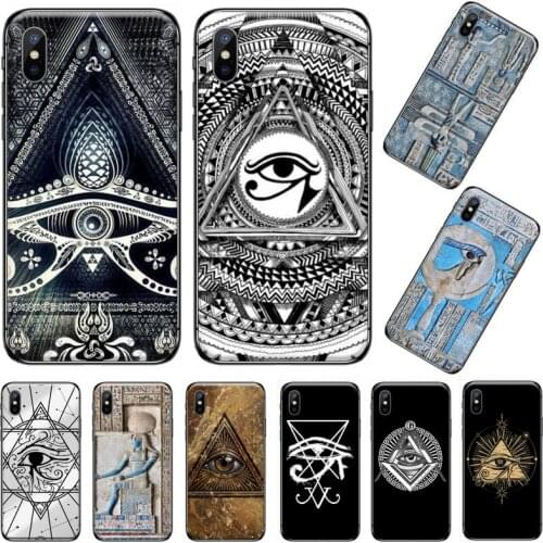 Sacred Eye of Horus Egypt Fresco Phone Case for iPhone 11 12 mini pro XS MAX 8 7 6 6S Plus X 5S SE 2020 XR high quality funda