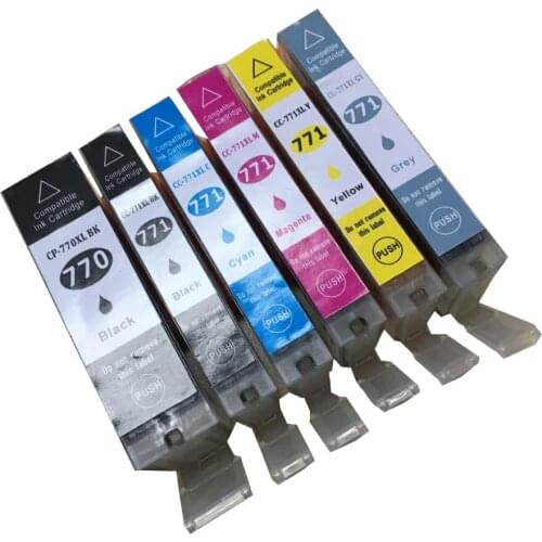 INK WAY 6Pack Compatible Inkjet Cartridges For Canon PGI-770 CLI-771 PIXMA MG7770 Printer Ink Cartridge,Non-OEM