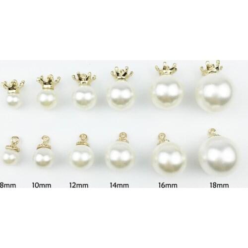 CJSIR 20Pcs DIY Pearl Rhinestone Garment Beads Hair Embellishments Decoration Jewelry Accessory Crafts Supplies