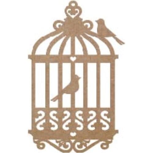 L153 Decorative Bird Cage, Unpainted Raw Wood Ornament