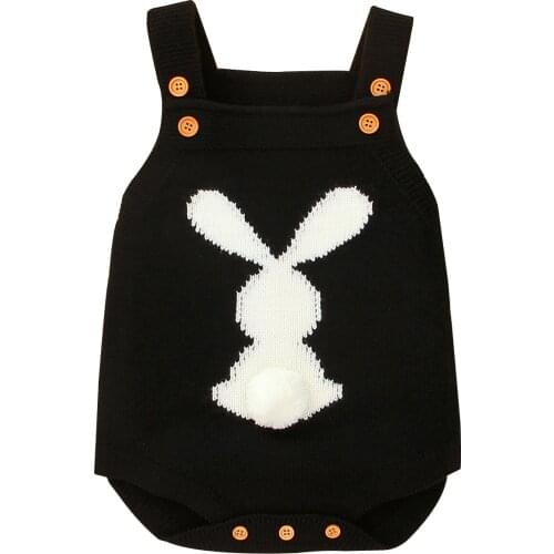 Baby Knitted Romper Clothes Rabbit Boy Bodysuits Newborn Spring Autumn Toddler Baby Girl Outfits Sleeveless One-Piece Jumpsuit
