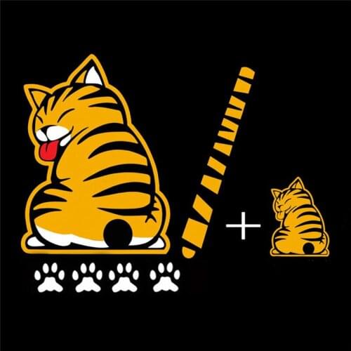 Cat Moving Tail Paws Car Stickers 3D Creative Cartoon Auto Rear Windshield Vehicle Window Wiper Decal Styling Decoration Sticker