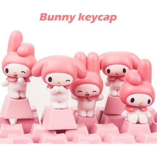Mechanical Keyboard Keycaps PBT R4 Single Diy Key Cap AnimePersonalized Cartoon Kawaii Keycap Pink Stereo Cute Custom Cherry Mx