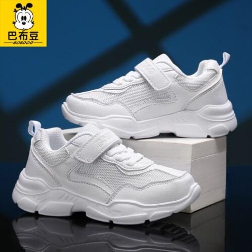 Bobdog Fashion and Comfortable Childrens Shoes Boys Summer Style Mesh Breathable Net Shoes Childrens White Sports Shoes