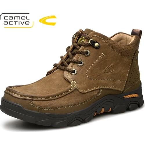 Camel Active New Winter Men Shoes Fashion Brand Men Boots Adult Outdoors Snow Boots Genuine Leather Ankle Boots