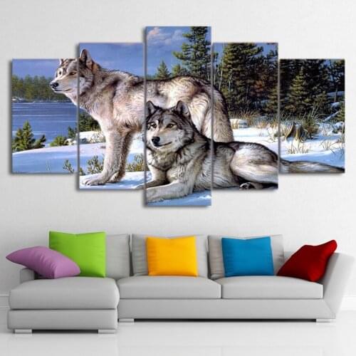 5 pcs,Full Square 5D DIY Diamond Painting wolf,animal scenery,3d,Diamond Embroidery Cross Stitch,Mosaic,stickers,Christmas,gifts