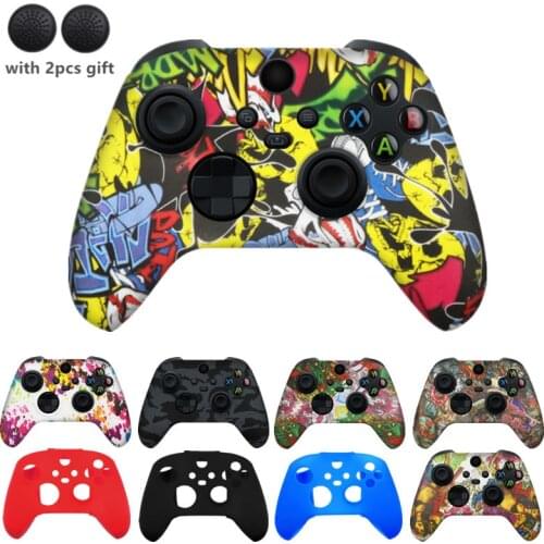 NEW Soft Silicone Anti-slip Protective Cover with Joystick Thumb Stick Cap Case For XBOX Series X/S Controller Game Accesorios