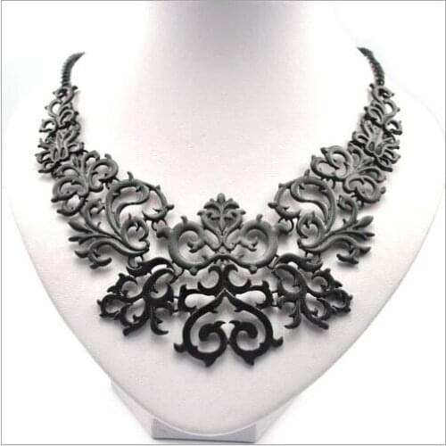 Fashion jewelry metal Hollow retro necklace flower statement necklaces vintage chocker necklace Coat Chain womens fashion collar