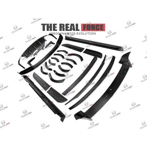 Suitable For 19-21 Porsche Macan TRF-S Carbon Fiber Full Lip Body Kit - Front Rear Lip Diffuser Spoiler Fender Flares Door Panel