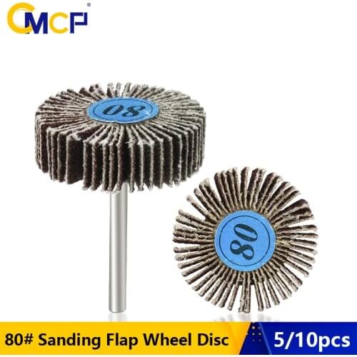 CMCP 80 Grit Polishing Wheels 5/10pcs Sanding Flap Wheel Polishing Grinding Accessories Tool Disc For Dremel Rotary Tools