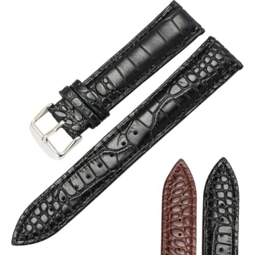 Lizard Snake Grain Calf Skin Leather 16 18 19 20 22 mm Mens Women Watches Straps Black Brown Band Bracelet Belt Watchband