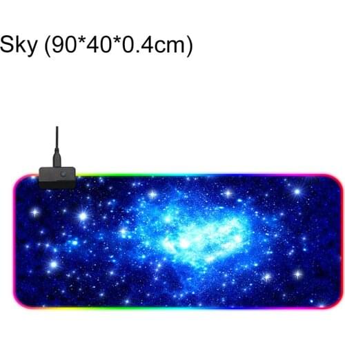 RGB LED Mouse Pad Large mouse pad USB Wired Lighting Gaming Gamer Mousepad Keyboard Non-slip Colorful Luminous For PC Mice Mat