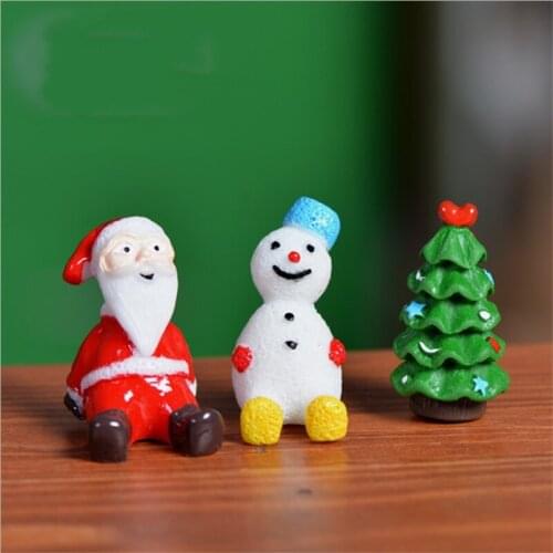 RetroDiy Christmas doll Santa Claus snowman Resin ornaments Mini manual Accessories Material Creativity gift