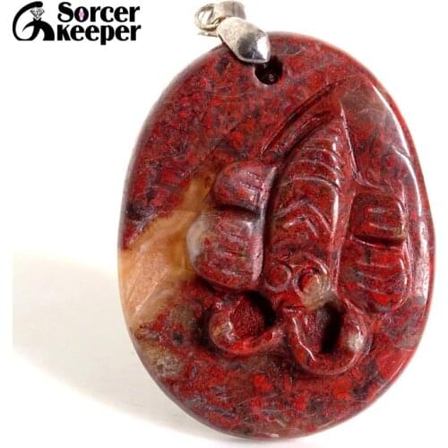 Hand-carved Natural Rainbow Stone Lucky Amulet Pendant Beads Necklace For Women Crystal Fashion Charm Jewelry IS474