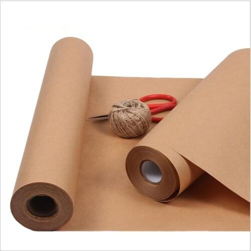 0.3x30m Brown Kraft Paper Roll For Wedding Birthday Party Decoration Handmade Gift Wrapping Craft Paper Roll Flower Packaging