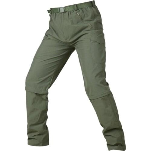 Shanghai Story Mens Quick Dry Breathable Military Pants Summer Removable Leg Two Parts Tactical Army Camouflage Trousers