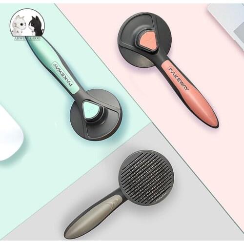 Pet Cat Hair Shedding Comb Button 256 Needle Massage Combs Dog Hair Remover Pet Dog Cat Brush Grooming Tool Furmins Pet Supplies