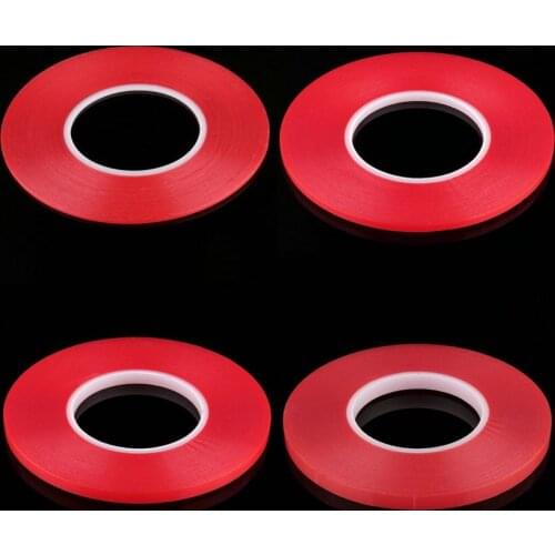 5 Rolls Width 12mm x10m thickness 1mm,Double-sided Transparent Clear Acrylic Adhesive Tape, Wide-range in application