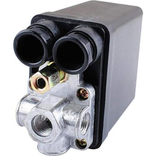 Heavy Duty Air Compressor Pressure Switch Control Valve 90 PSI -120 PSI Black Air Compressor Pressure Switch Control