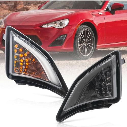 Smoked Lens LED Corner Light for 2013-up Subaru BRZ Toyota GT86 DRL Turn Signal Lmaps Assy