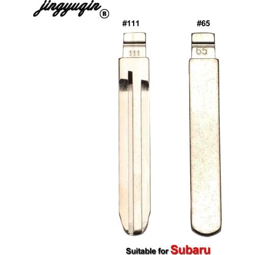 Jingyuqin Universal No. 111 Flip Uncut Metal NO. 65 #111 Blank Car Key Blank Key Blade For Subaru XV Legacy Forester B110 Keyway