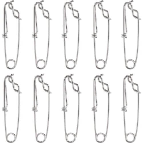 5~10Pcs Fishing Clip Snap Long Line Clips Snap Stainless Fishing Connector