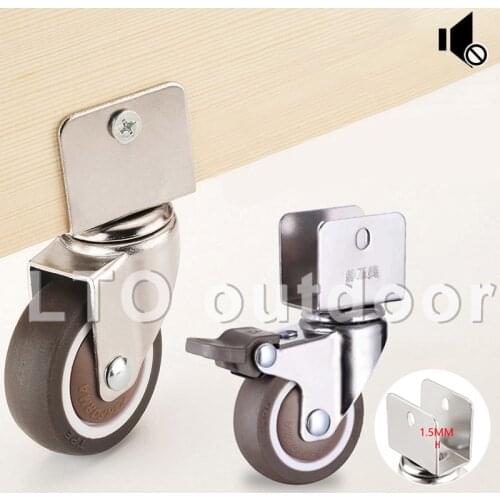 1/1.25/1.5/2 Inch 360 Degree Swivel Caster Rubber wheels No Noise Wheels For Furniture,Sofa,Table,Home Accessories