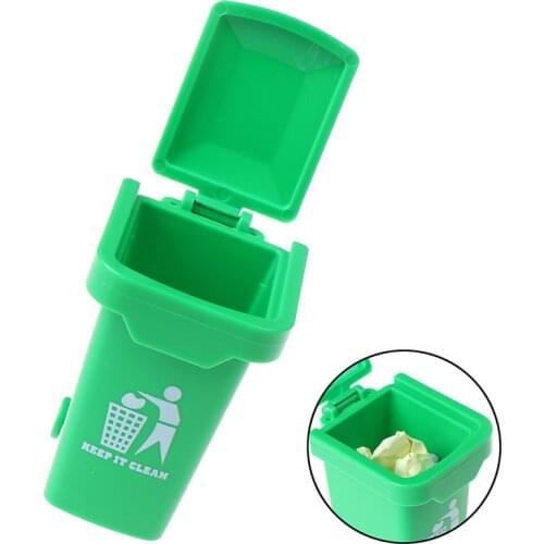 1:12 Dollhouse Miniature Trash Garbage Can Home Decoration Trash Can Plastic Trash Cans Basket Dollhouse Accessories