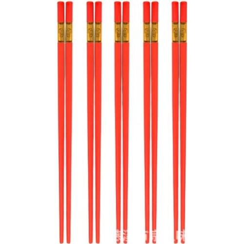 100pairs Alloy Red Chopsticks Chinese Long Non-Slip Sushi Hashi Chop Sticks Set Wedding Favors and Gifts Tableware