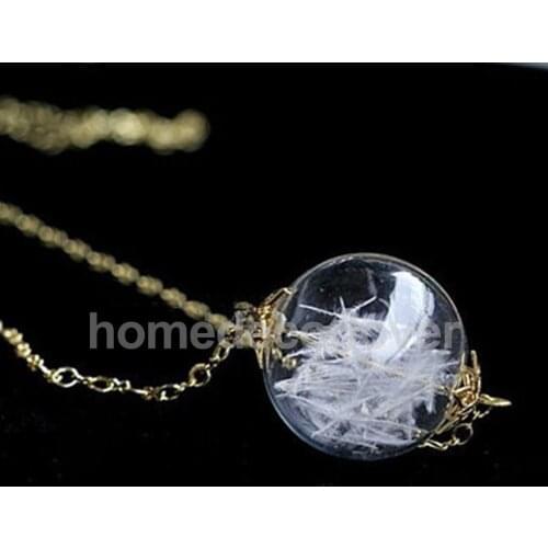 10x Clear Small Glass Ball Bottles Pendant DIY Charms Vials Wish Bottles NEW
