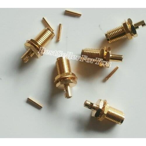 5Pcs SMA female jack bulkhead solder for RG178 RG196 cable RF Connector