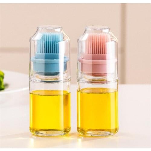Silicone+pp+glass Honey Oil Brush Bottle Cookware Cooking Tool Set For Kitchen
