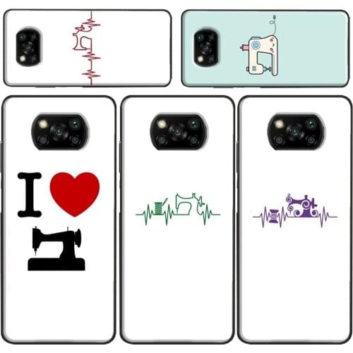Heart beats sewing machine Case For Xiaomi Poco X3 F2 Pro Case For Redmi Note 9 8 Pro 7 A 8T 9S 9C Mi Note 10 Lite