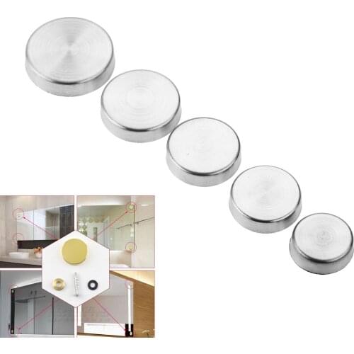 20Pcs Stainless Steel Decorative Mirror Screw Cap Nails Screw Covers Fasteners & Hooks Furniture Hardware 16/18/20/22/25mm