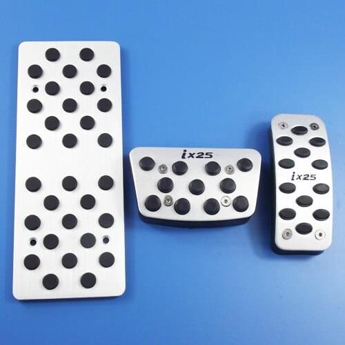 FOR Hyundai IX25 Creta 2014to 2019 aluminum alloyFuel Brake Foot Rest pedals Plate Non slip Accelerator brake pedal Pads cover