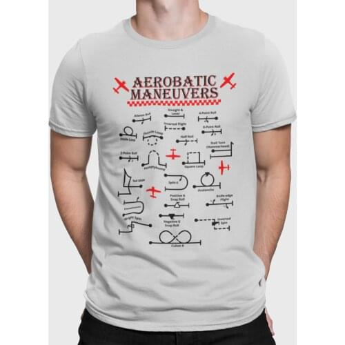 Funny Aviation Aerobatic Diagram Printed T-Shirt Summer Cotton Short Sleeve O-Neck Unisex T Shirt New S-3XL