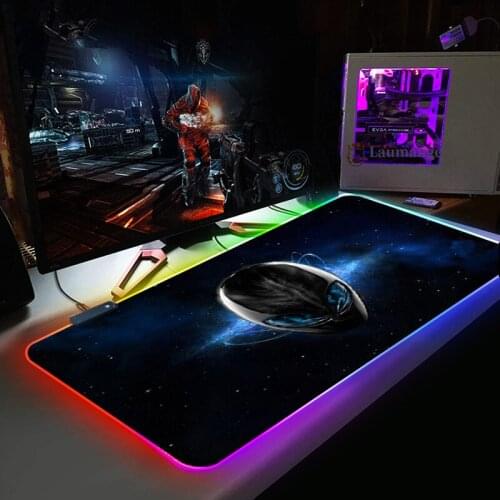 LED Light alienware Gaming Mouse Pad RGB Keyboard Cover Non-Slip Rubber Computer Carpet Desk Mat PC Game rgb mouse pad 900x400