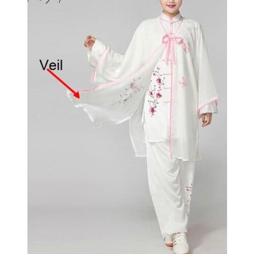 Customized top quality Coloured drawing Magnolia flower women martial arts kung fu clothing wushu uniforms Tai chi taiji suits
